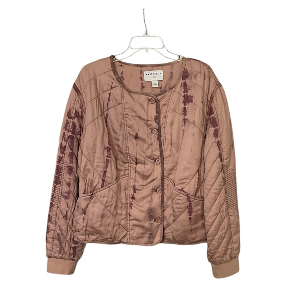 MARRAKECH MCMCC ANTHROPOLOGIE TIE DYE PINK SIZE LARGE QUILTED JACKET